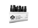 CocoPix Accessory Bottles - Food Grade High Density Polyethylene (HDPE) Wide Mouth Bottle  BPA-Free. 200ml (7oz), Opaque,Pack of 6 profile view