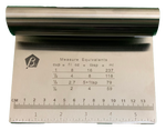 Stainless Steel Bench Scraper - Easy Clean, Dishwasher Safe, Anti-Wear Laser-Engraved Measuring Scale and Conversion Chart top view